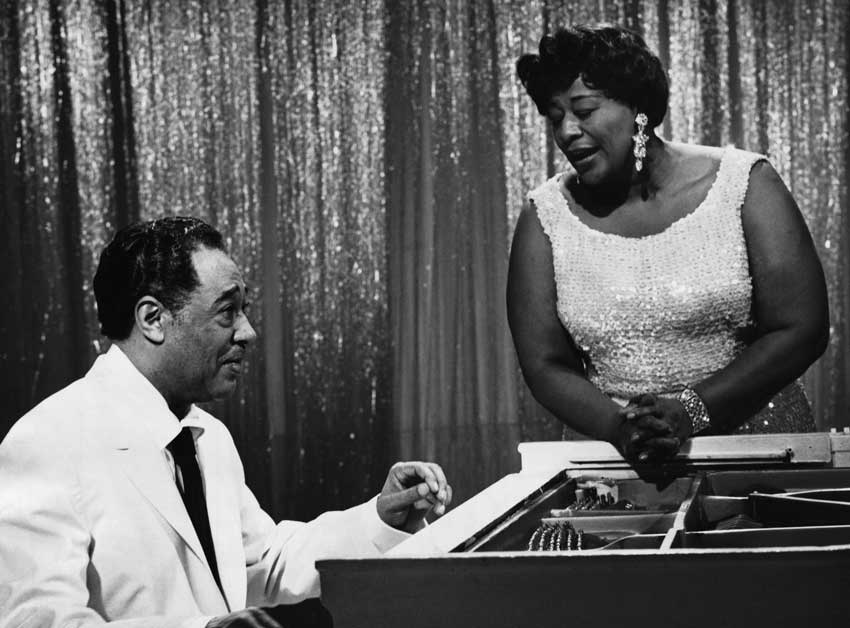 Photograph of Ella Fitzgerald and Duke Ellington